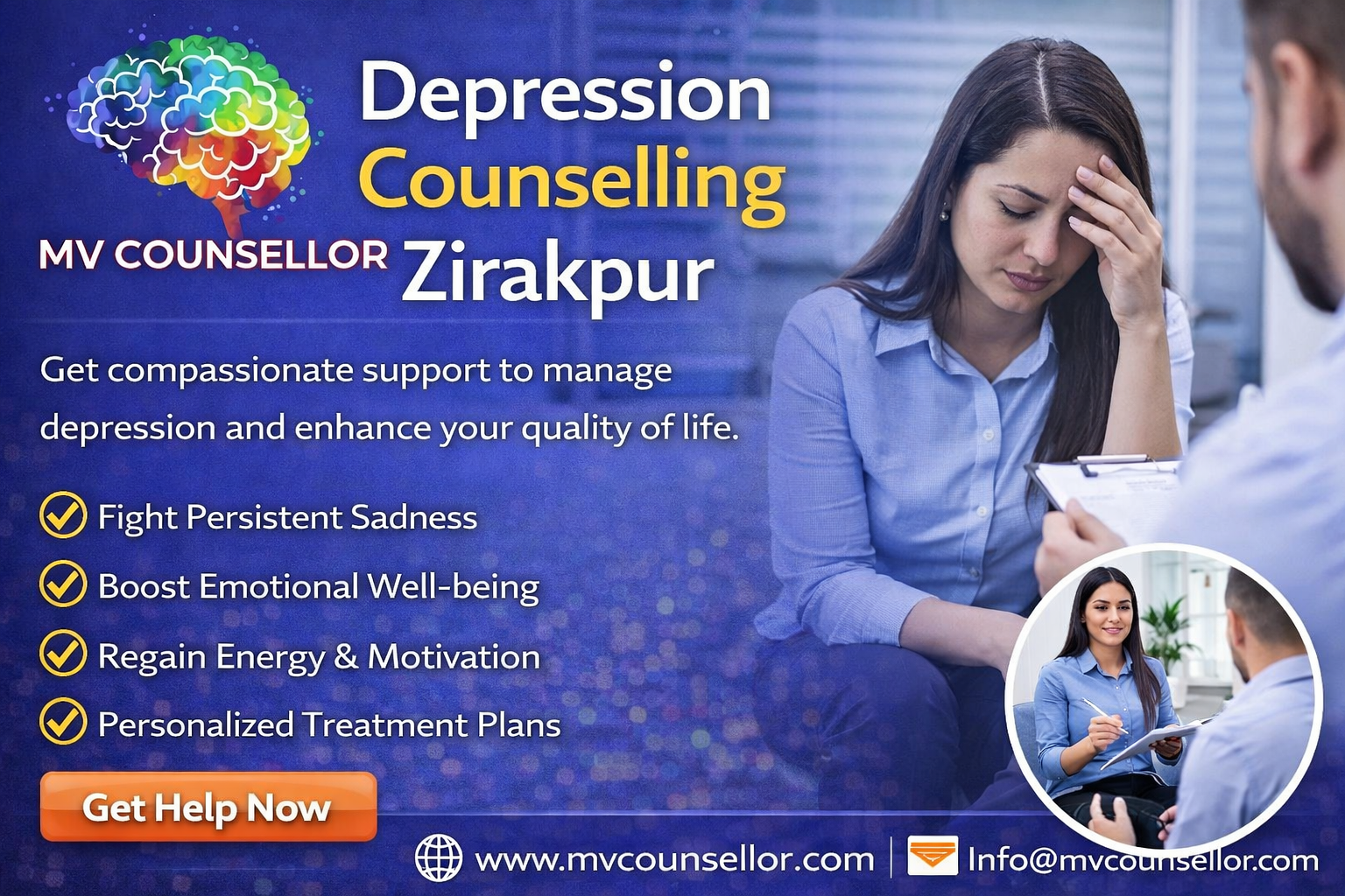 Depression Counselling Zirakpur